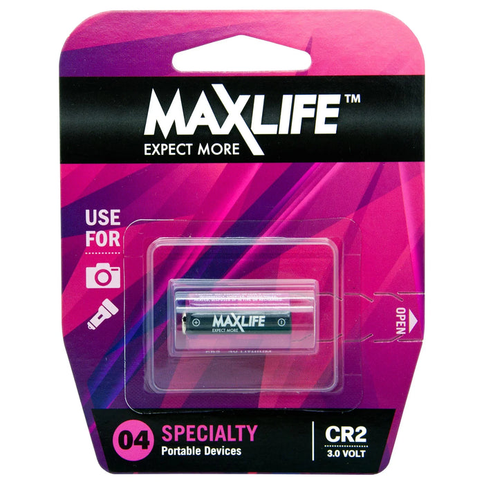 MAXLIFE CR2 Lithium 3V Battery. 1Pk. - LX2001 - Homewares, Outdoor, Phone Accessories, Cases, Speakers, Headphones + More -