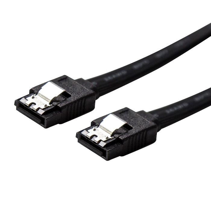 DYNAMIX 0.5m SATA 6Gbs Data Cable with Latch. Black colour
