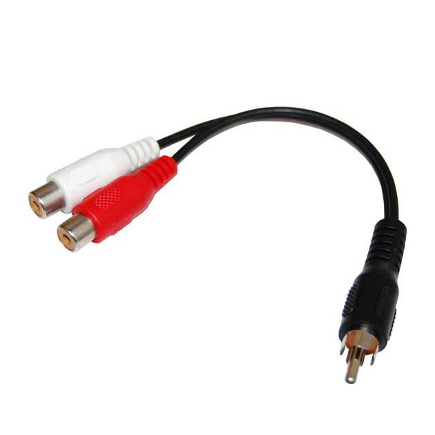 DYNAMIX 0.15m Dual RCA Female to RCA Male Cable