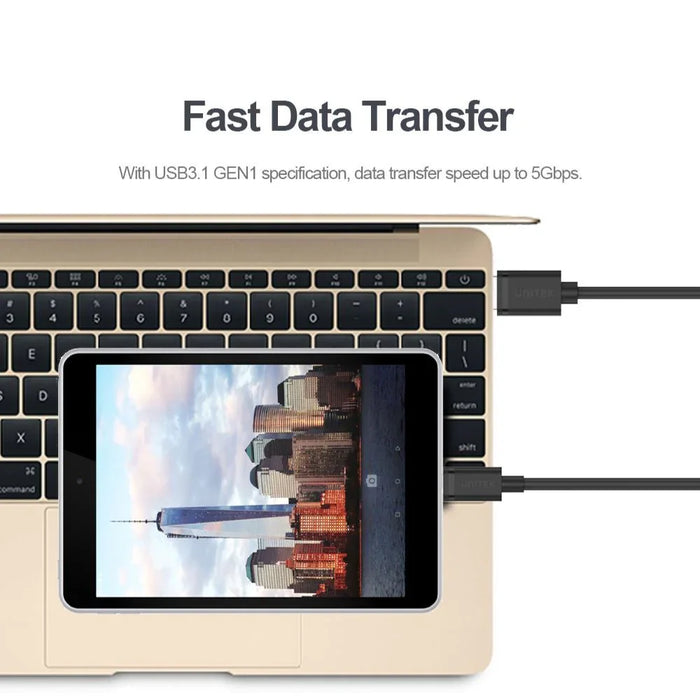 UNITEK 1m USB 3.1 USB-C Male to USB-A Male Cable. Reversible USB-C Connector; Su - LX2001 - Homewares, Outdoor, Phone Accessories, Cases, Speakers, Headphones + More -