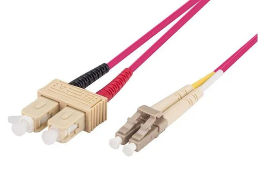 DYNAMIX 2M 50u SC/SC OM4 Fibre Lead (Duplex, Multimode) Raspberry Pink Jacket - LX2001 - Homewares, Outdoor, Phone Accessories, Cases, Speakers, Headphones + More -