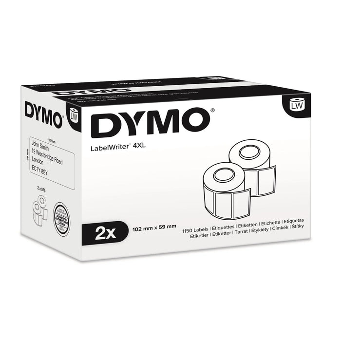 DYMO Genuine LabelWriter High Capacity Large Shipping Labels, 59mm x 102mm,Black - LX2001 - Homewares, Outdoor, Phone Accessories, Cases, Speakers, Headphones + More -