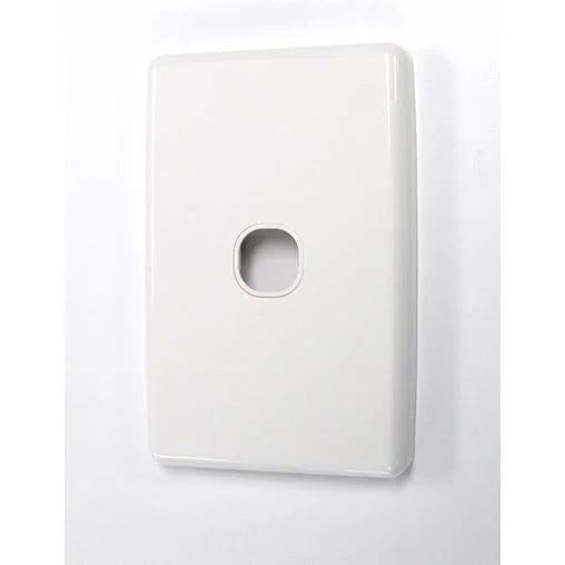 AMDEX Switch Plate ONLY. Single. WPC Series Wall Face Full Cover Plate. (Accepts - LX2001 - Homewares, Outdoor, Phone Accessories, Cases, Speakers, Headphones + More -