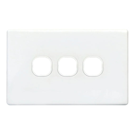 TRADESAVE Slim Switch Plate ONLY. 3 Gang. Accepts all Tradesave Mechanisms. Moul - LX2001 - Homewares, Outdoor, Phone Accessories, Cases, Speakers, Headphones + More -