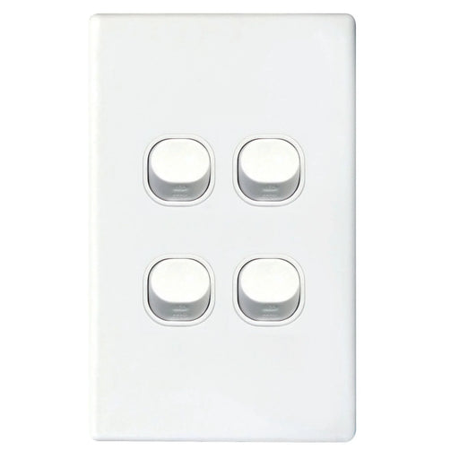 TRADESAVE 16A 2-Way Vertical 4 Gang Switch. Moulded in Flame Resistant Polycarbo - LX2001 - Homewares, Outdoor, Phone Accessories, Cases, Speakers, Headphones + More -