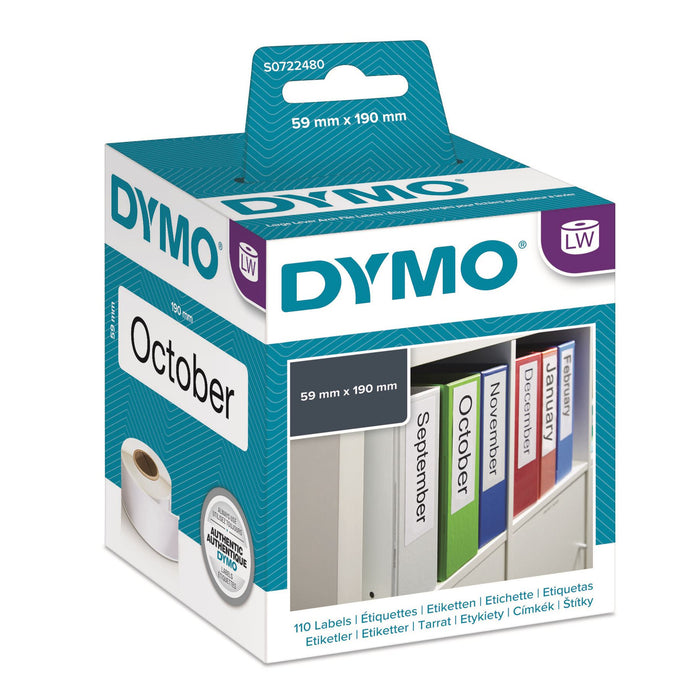 DYMO Genuine LabelWriter Lever Arch File Labels 59mm x 190mm 110 per pack (  990