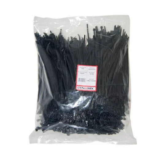 DYNAMIX 250mm x 4.8mm Cable Tie (Packs of 1000) - UV Resistant Colour Black - LX2001 - Homewares, Outdoor, Phone Accessories, Cases, Speakers, Headphones + More -
