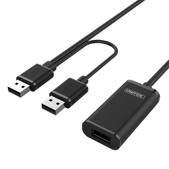UNITEK 10m USB 2.0 Active Extension Cable. Built-in Extension Chipset Supports E