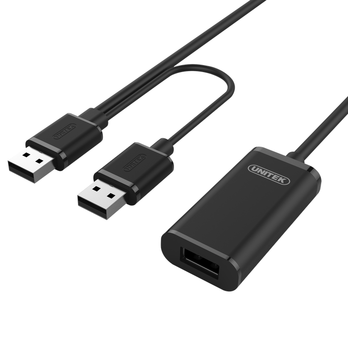 UNITEK 20m USB 2.0 Active Extension Cable. Built-in Extension Chipset Supports E