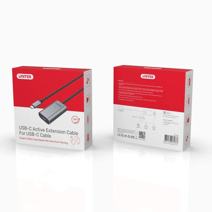 UNITEK 5m USB 3.1 USB-C Active Extension Cable. USB-C Male to USB-A Female. Conn - LX2001 - Homewares, Outdoor, Phone Accessories, Cases, Speakers, Headphones + More -