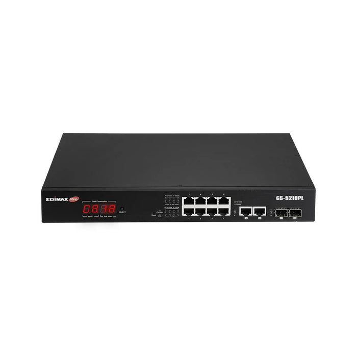 EDIMAX 12-Port Surveillance Long Range Gigabit PoE+ Web Smart Switch with 2 Giga - LX2001 - Homewares, Outdoor, Phone Accessories, Cases, Speakers, Headphones + More -