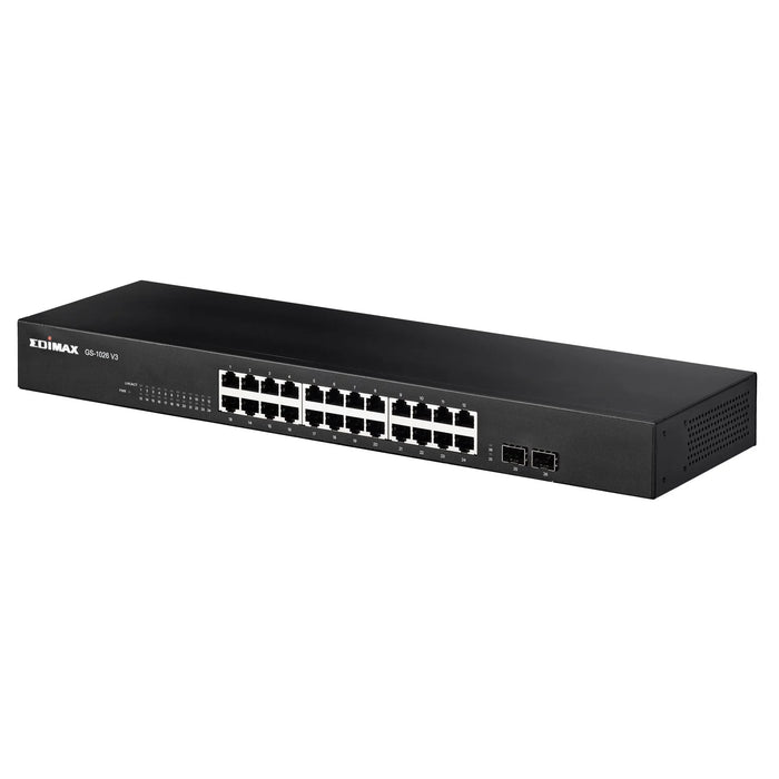 EDIMAX 24 Port Gigabit Rack-Mount Unmanaged Switch + 2 SFP Ports. High-Speed Net - LX2001 - Homewares, Outdoor, Phone Accessories, Cases, Speakers, Headphones + More -