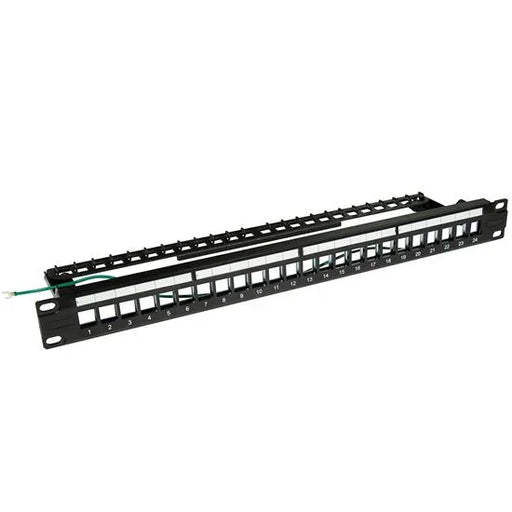 DYNAMIX Horizontal 19 1RU Unloaded 24 Port STP Patch Panel, with Rear Cable Mana - LX2001 - Homewares, Outdoor, Phone Accessories, Cases, Speakers, Headphones + More -