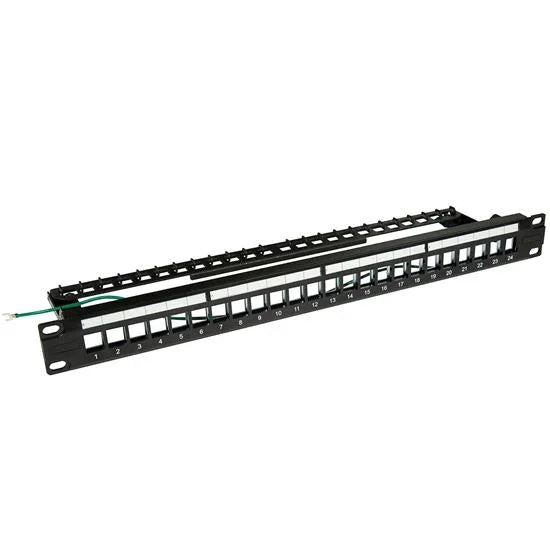 DYNAMIX Horizontal 19 1RU Unloaded 24 Port STP Patch Panel, with Rear Cable Mana - LX2001 - Homewares, Outdoor, Phone Accessories, Cases, Speakers, Headphones + More -