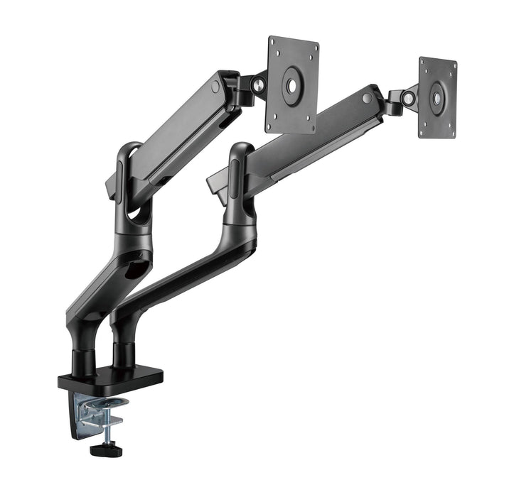 BRATECK 17''-32'' Premium Aluminium Dual Spring-Assisted Desk Mount Monitor Arm.