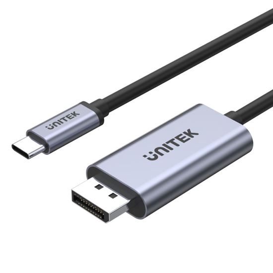 UNITEK 2m 4K USB-C to DisplayPort 1.2 Cable in Aluminium Housing. Supports upto