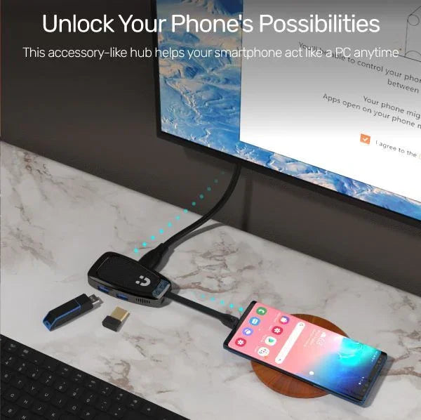 UNITEK 4-in-1 Multi-Port 100W PD Hub Supporting 10Gbps with USB-C Connector. Inc - LX2001 - Homewares, Outdoor, Phone Accessories, Cases, Speakers, Headphones + More -