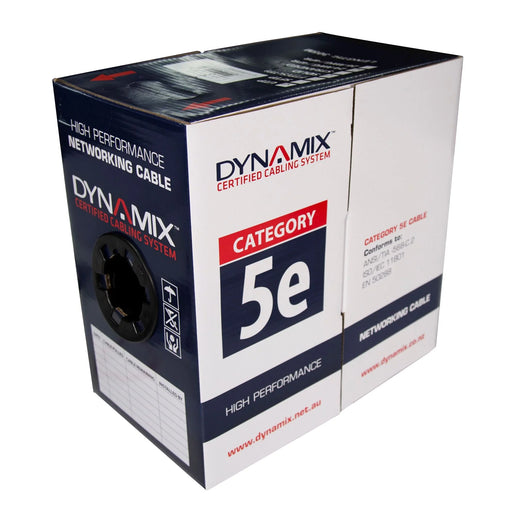 DYNAMIX 305m Cat5E UTP EXTERNAL Solid Cable 24AWGx4P 100MHz UV Stabilised Black - LX2001 - Homewares, Outdoor, Phone Accessories, Cases, Speakers, Headphones + More -