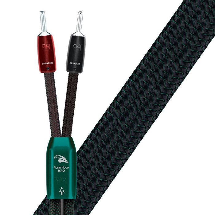 AUDIOQUEST Robin Hood Zero speaker cable. 3M pair with 72v DBS. 13AWG solid perf