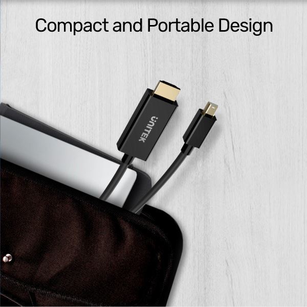 UNITEK 2M Mini DisplayPort to HDMI 1.4 Cable. Supports 4K@30Hz; HDR; HDCP2.0; 3D