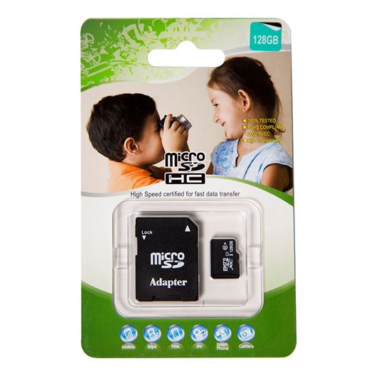 128GB Micro SD High-Speed Certified Flash Card with Adapter Designed to Meet the