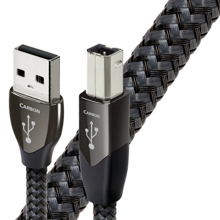 AUDIOQUEST Carbon 3.0M USB A to B 5% silver, solid. Hard-cell foam. Jacket - gre