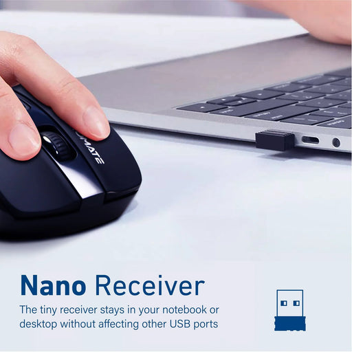 PROMATE EZGrip Ergonomic Wireless Mouse with Quick Forward/Back Buttons. 800/120 - LX2001 - Homewares, Outdoor, Phone Accessories, Cases, Speakers, Headphones + More -