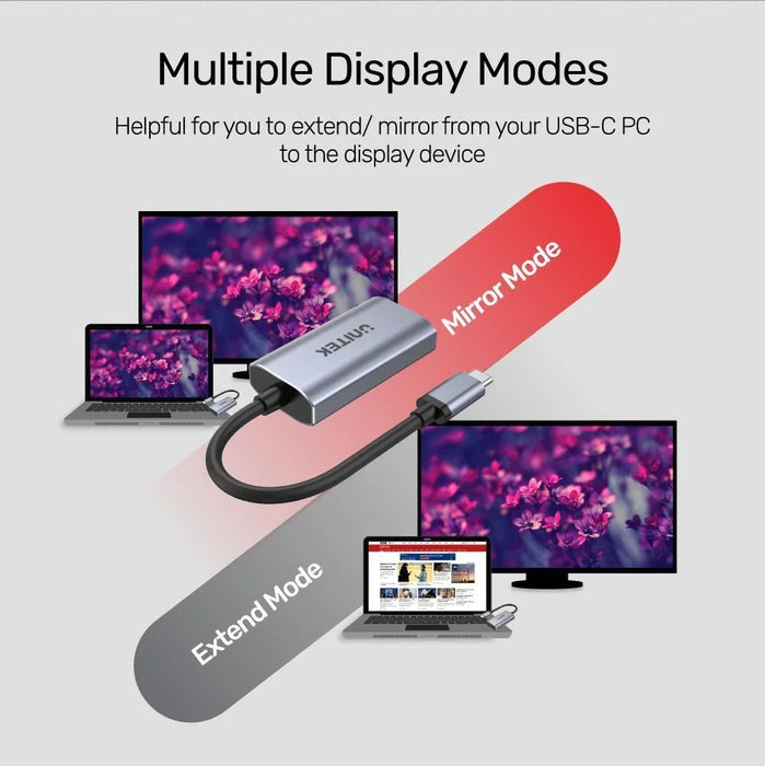 UNITEK USB-C to HDMI 2.1 Adapter 8k 60Hz. Space Grey Colour - LX2001 - Homewares, Outdoor, Phone Accessories, Cases, Speakers, Headphones + More -