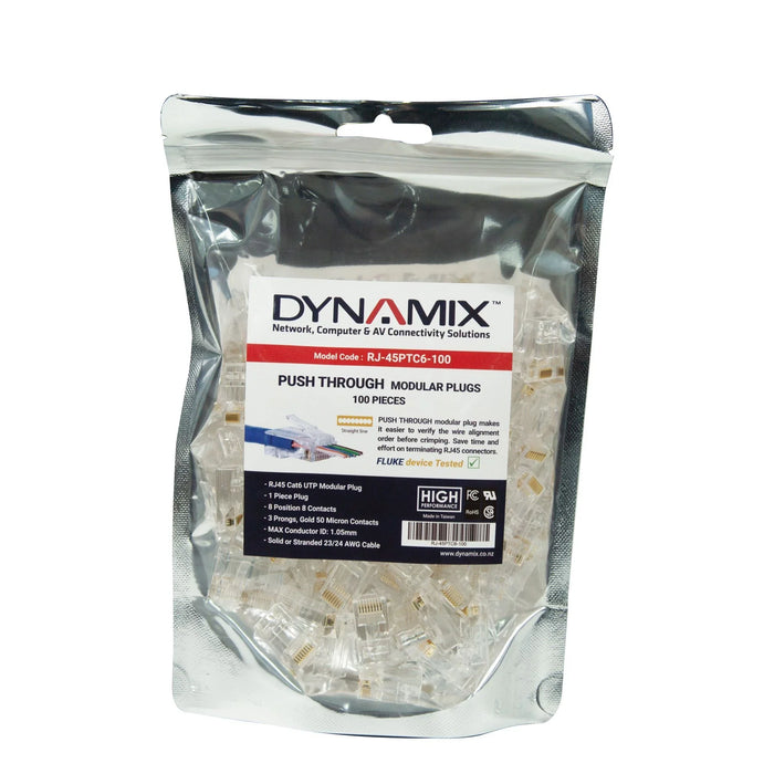 DYNAMIX Cat6 UTP Plug Termination Kit, Includes: 100x Cat6 UTP Push Through Plug - LX2001 - Homewares, Outdoor, Phone Accessories, Cases, Speakers, Headphones + More -