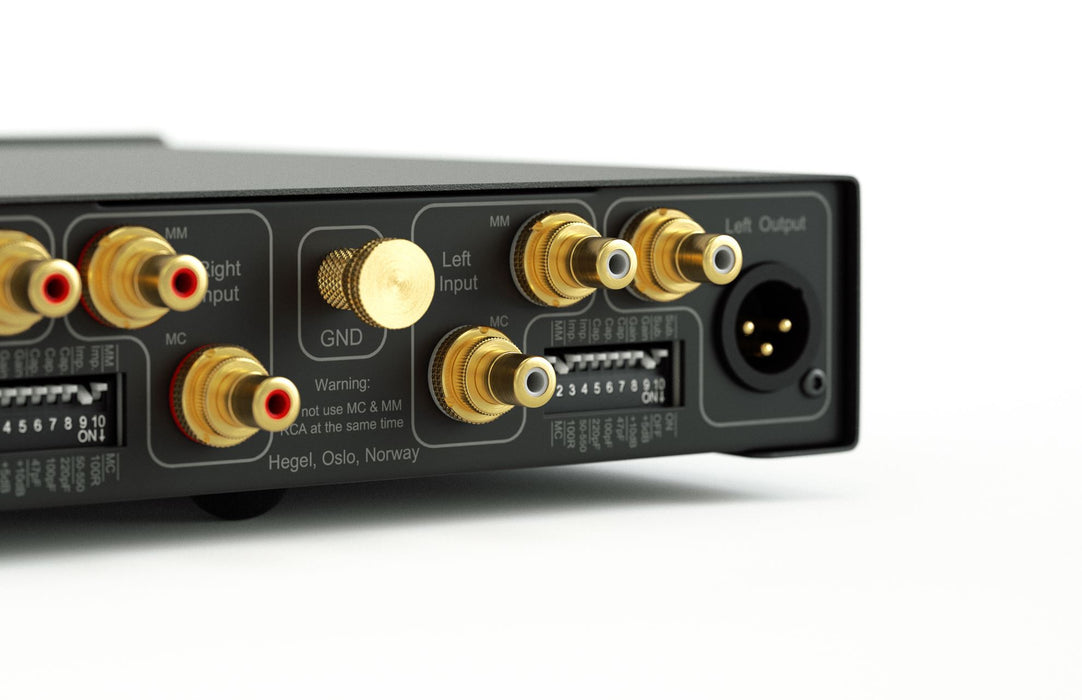 HEGEL V10 Phono Preamp. Supports both moving magnet (MM); and moving Coil (MC) c
