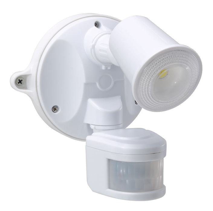 HOUSEWATCH 10W Single LED Spotlight with Motion Sensor. IP54. Passive IR. 9m (Si