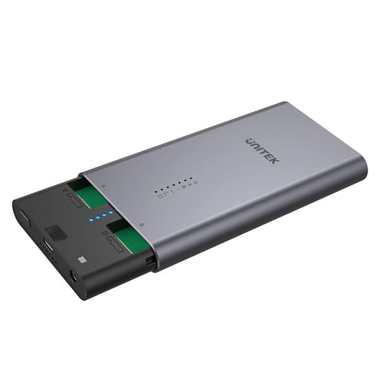 UNITEK USB-C to PCIe/NVMe M.2 SSD 10Gbps Dual Bay Enclosure. USB3.2 Gen2 10Gbps