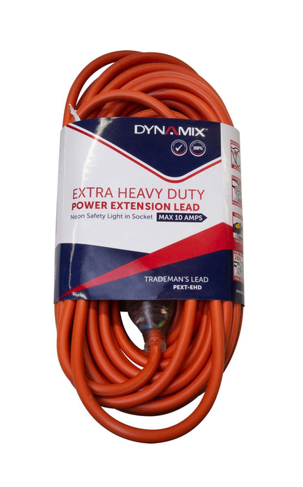 DYNAMIX 25M 240v Extra Heavy Duty Power Extension Lead (3 Core 1.5mm) Power LED