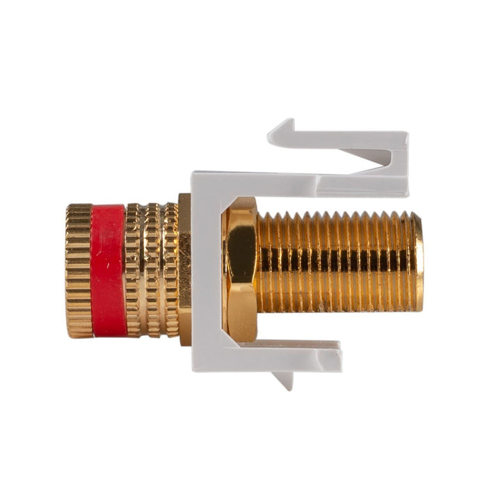 DYNAMIX Red Speaker Binding Post, Keystone Adapter. Gold Plated
