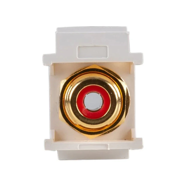 DYNAMIX Red RCA to RCA Keystone Adapter. Gold Plated - LX2001 - Homewares, Outdoor, Phone Accessories, Cases, Speakers, Headphones + More -