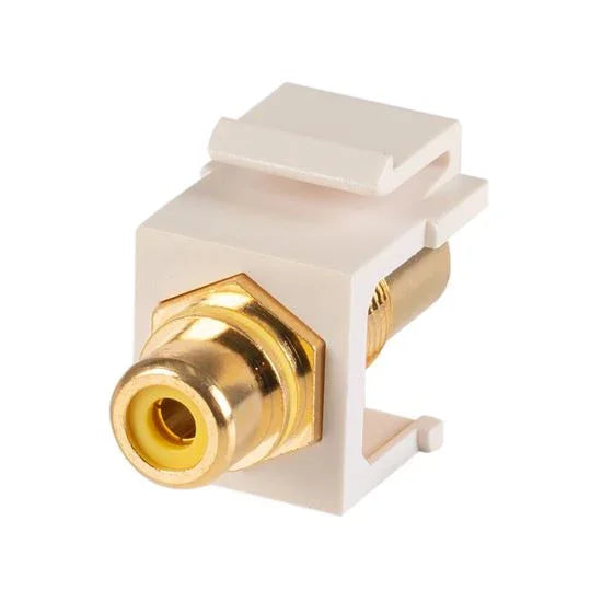 DYNAMIX Yellow RCA to RCA Keystone Adapter. Gold Plated - LX2001 - Homewares, Outdoor, Phone Accessories, Cases, Speakers, Headphones + More -