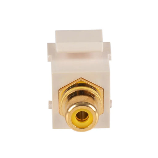 DYNAMIX Yellow RCA to RCA Keystone Adapter. Gold Plated - LX2001 - Homewares, Outdoor, Phone Accessories, Cases, Speakers, Headphones + More -