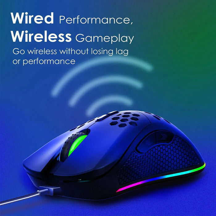 VERTUX Gaming Mouse with Both Wired & Wireless Options with 500mAh Built-in Rech - LX2001 - Homewares, Outdoor, Phone Accessories, Cases, Speakers, Headphones + More -