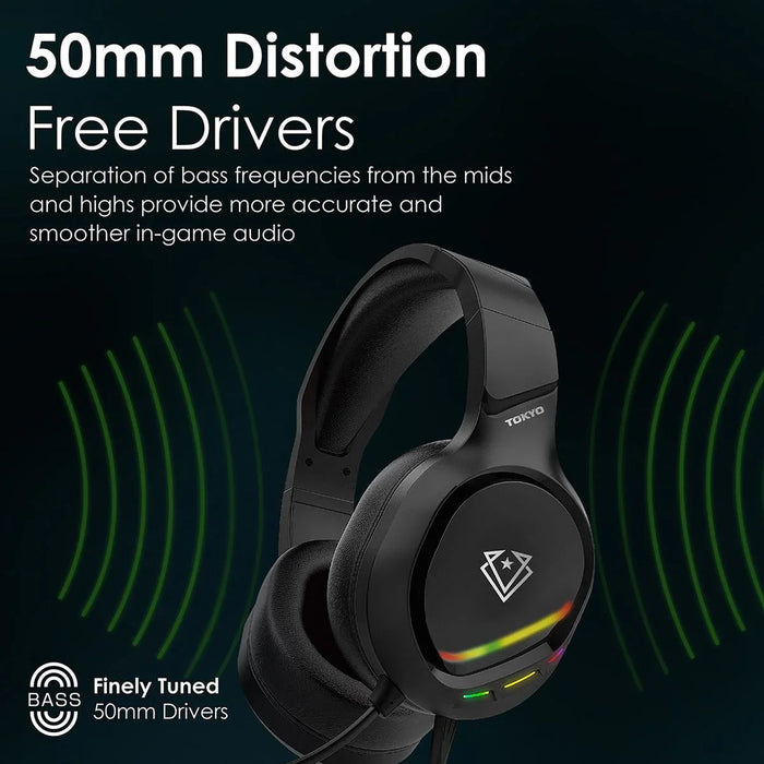 VERTUX Gaming Noise Isolating Amplified Wired Eronomic Over-ear Headset with Fle - LX2001 - Homewares, Outdoor, Phone Accessories, Cases, Speakers, Headphones + More -