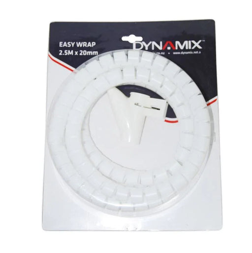 DYNAMIX 2.5mx20mm Easy Wrap - Cable Management Solution White - LX2001 - Homewares, Outdoor, Phone Accessories, Cases, Speakers, Headphones + More -
