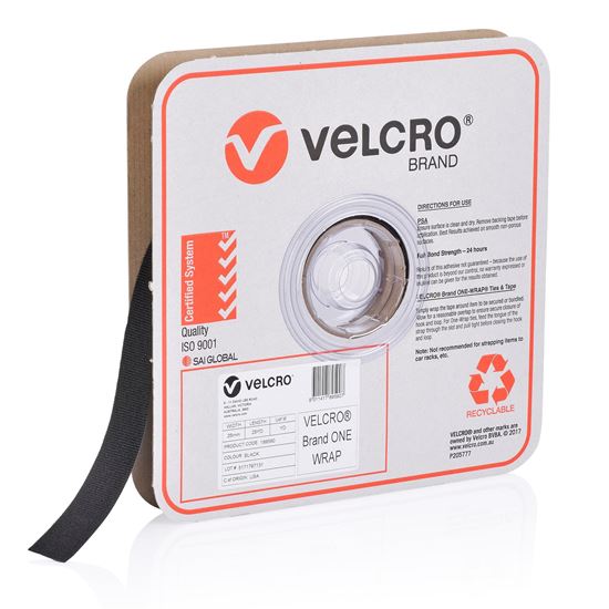 VELCRO One-Wrap 25mm Continuous 22.8m Roll. Custom Cut to Length. Self-engaging