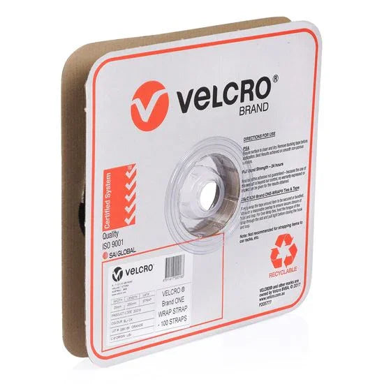 VELCRO One-Wrap 25mm x 200mm Pre-sized Ties. 100 Ties per Roll. Integrated Hook - LX2001 - Homewares, Outdoor, Phone Accessories, Cases, Speakers, Headphones + More -