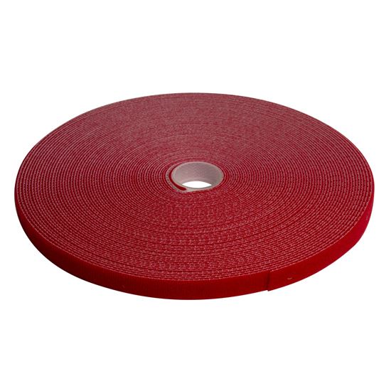 DYNAMIX Hook & Loop Roll 20m x 12mm dual sided, RED colour.