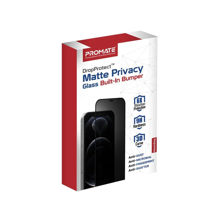 PROMATE Matte Screen Protector for iPhone 12 Max ; Silicon Edges; Privacy Protec - LX2001 - Homewares, Outdoor, Phone Accessories, Cases, Speakers, Headphones + More -