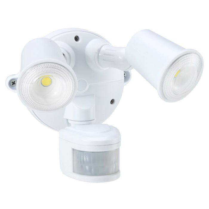 HOUSEWATCH 10W Twin LED Spotlight with Motion Sensor. IP54. Passive IR. 9m (Side