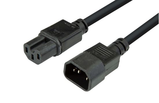 1.8M IEC C14 Notched C15 10A SAA Power Extension Cable 1.0mm Copper Core