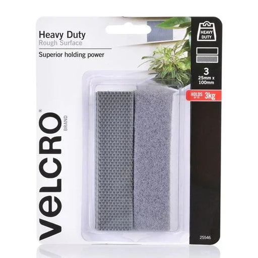 VELCRO Brand 25mm x 100mm Heavy Duty Pre-cut 6 Pack (3pc Hook & 3 pc Loop) Surfa - LX2001 - Homewares, Outdoor, Phone Accessories, Cases, Speakers, Headphones + More -