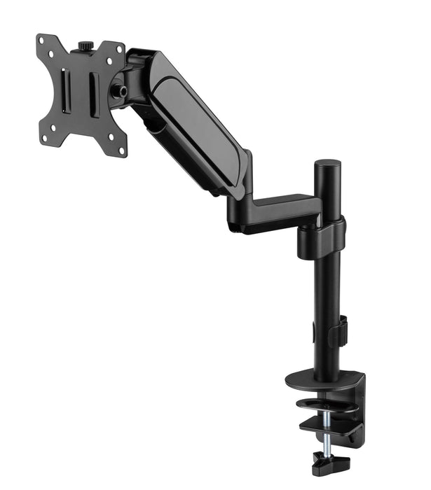 BRATECK 17"-32" Pole-Mounted Gas Spring Single Monitor Desk Mount Bracket with D