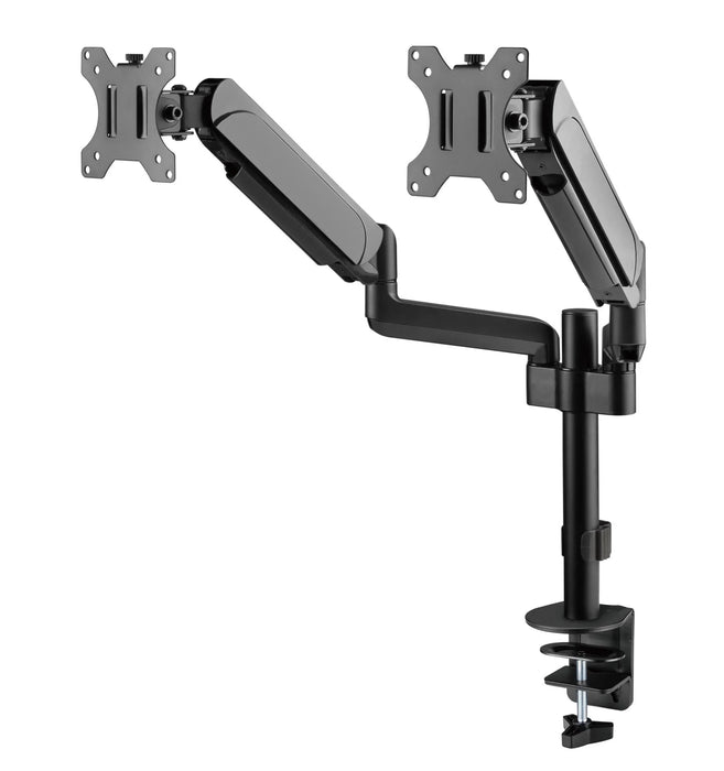 BRATECK 17"-32" Pole-Mounted Gas Spring Dual Monitor Desk Mount Bracket with Det - LX2001 - Homewares, Outdoor, Phone Accessories, Cases, Speakers, Headphones + More -