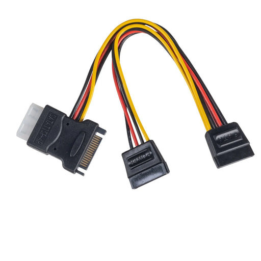 DYNAMIX Dual Port Serial ATA Power Splitter Cable, Splits 1x SATA 15P - LX2001 - Homewares, Outdoor, Phone Accessories, Cases, Speakers, Headphones + More -